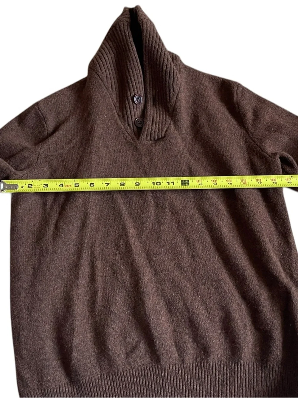 J.Crew 100% Lambswool Shawl Collar Sweater- Men’s Medium- Brown